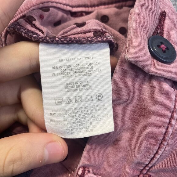 ANTHROPOLOGIE Pilcro and the Letterpress womens Pink Hyphen Chino Pants Sz 27 - Picture 8 of 13